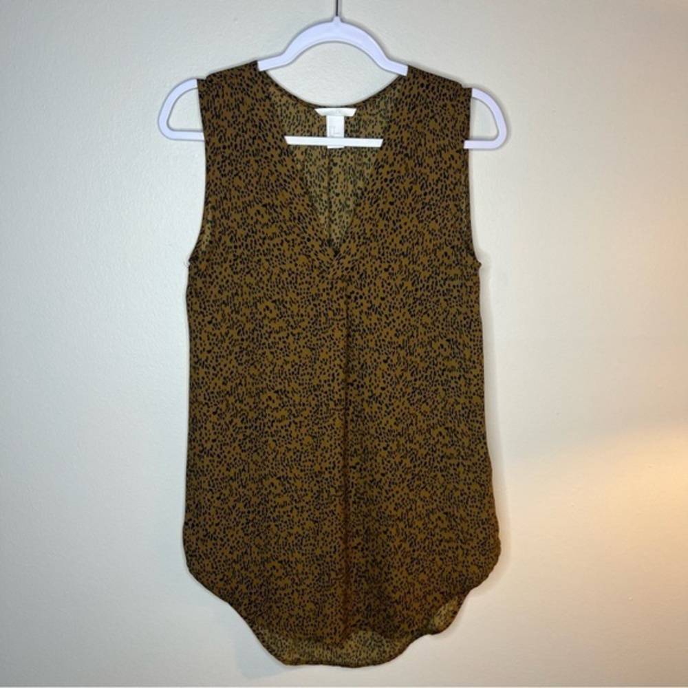 H&M Chiffon Animal Print Sleeveless Tunic Top‎